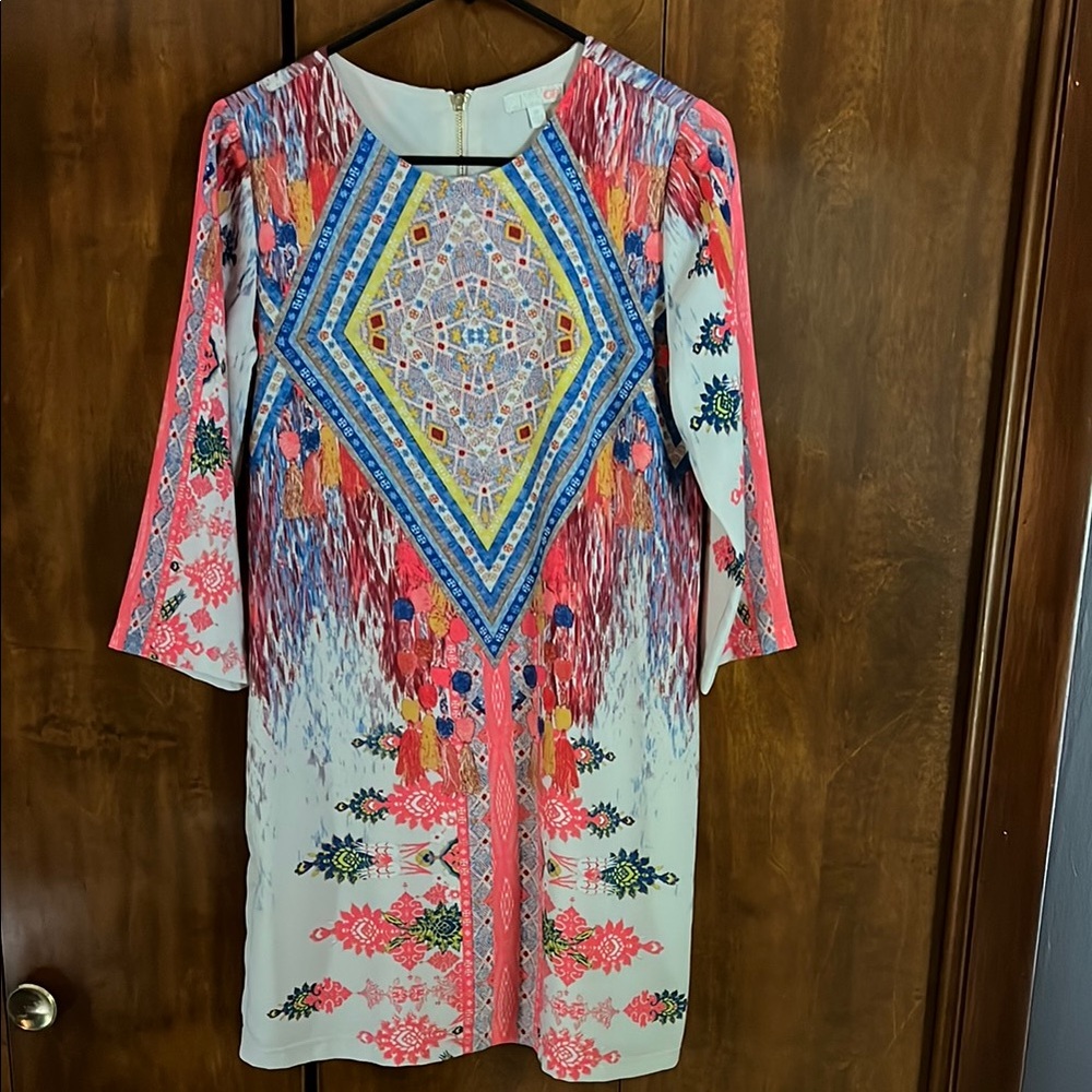 Multicolor Gianni Bini Geometric Print Dress
